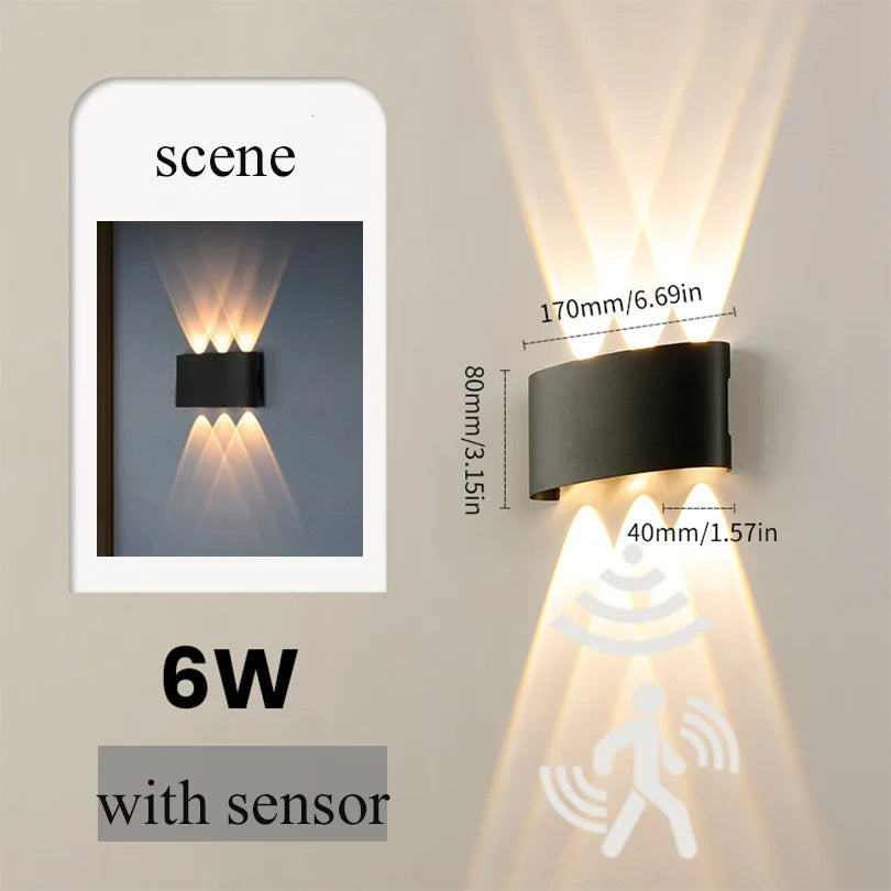 Smart Waterproof LED Wall Lamp – Outdoor Motion Sensor Light, IP66
