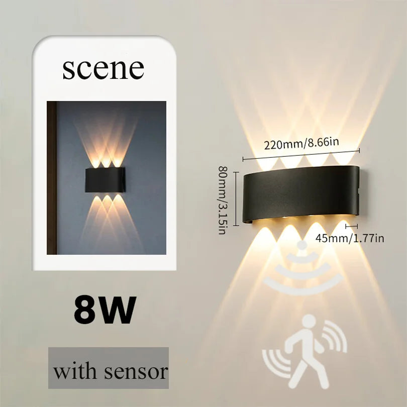 Smart Waterproof LED Wall Lamp – Outdoor Motion Sensor Light, IP66
