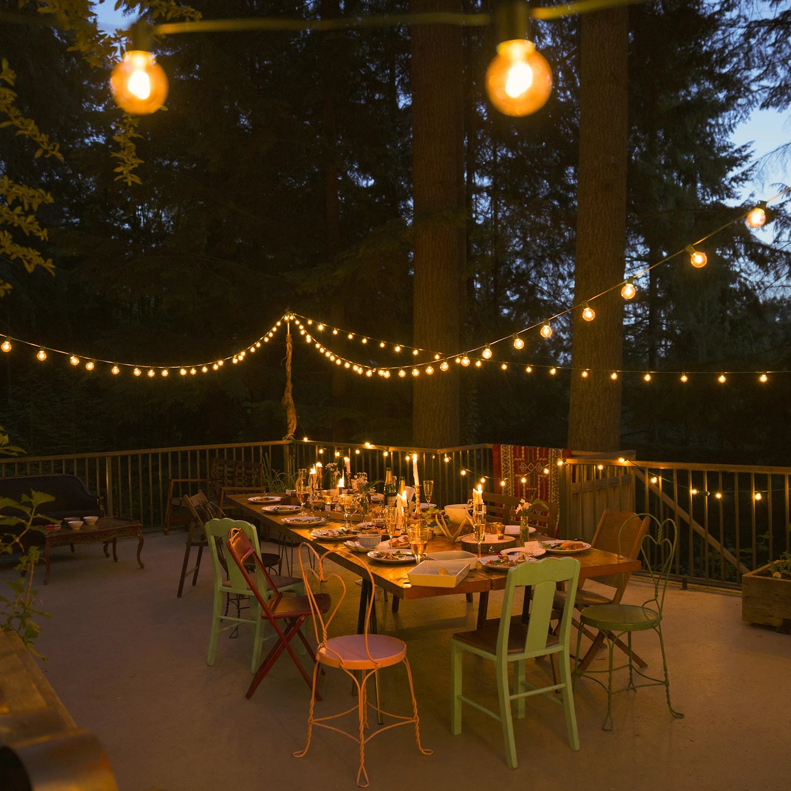 G40 LED Outdoor String Lights – 36M with 64 Shatterproof Bulbs