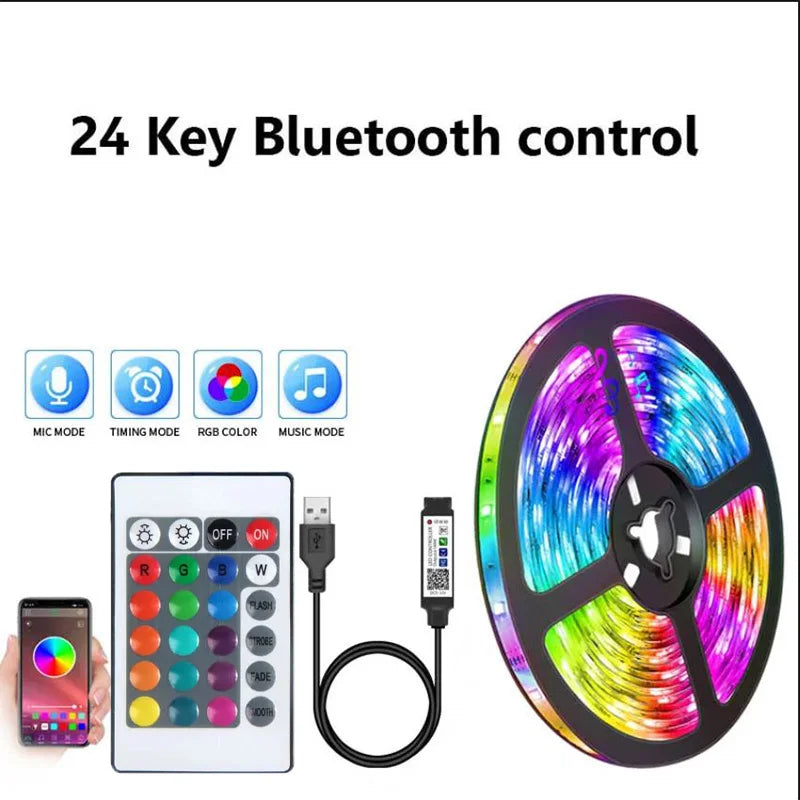 Bluetooth RGB LED Strip Lights – SMD 5050 with APP & Remote Control