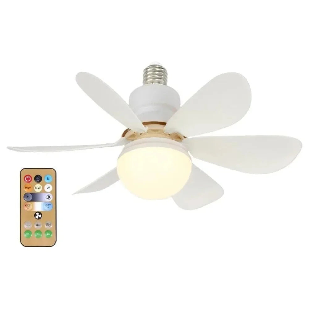 LED Ceiling Fan Light 40W – E27 with Remote Control (Dimmable)