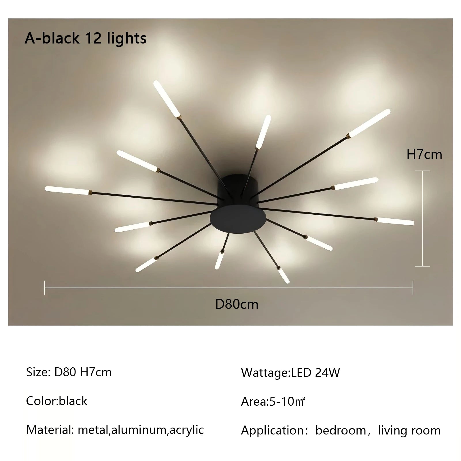 Modern Fireworks LED Ceiling Light – Creative Chandelier for Living & Dining Room