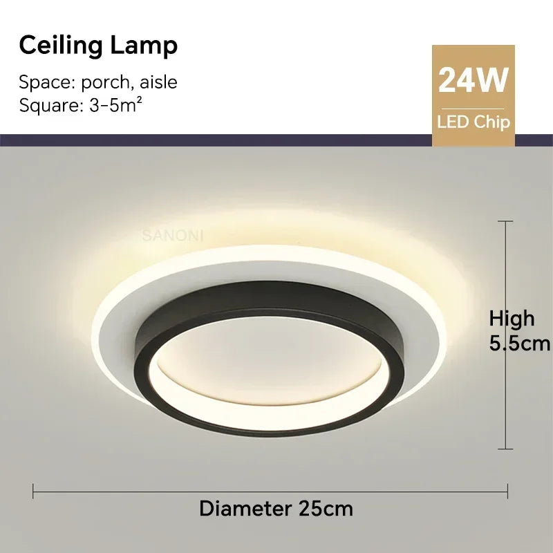 Modern LED Ceiling Light – Elegant Fixture for Hallway & Staircase