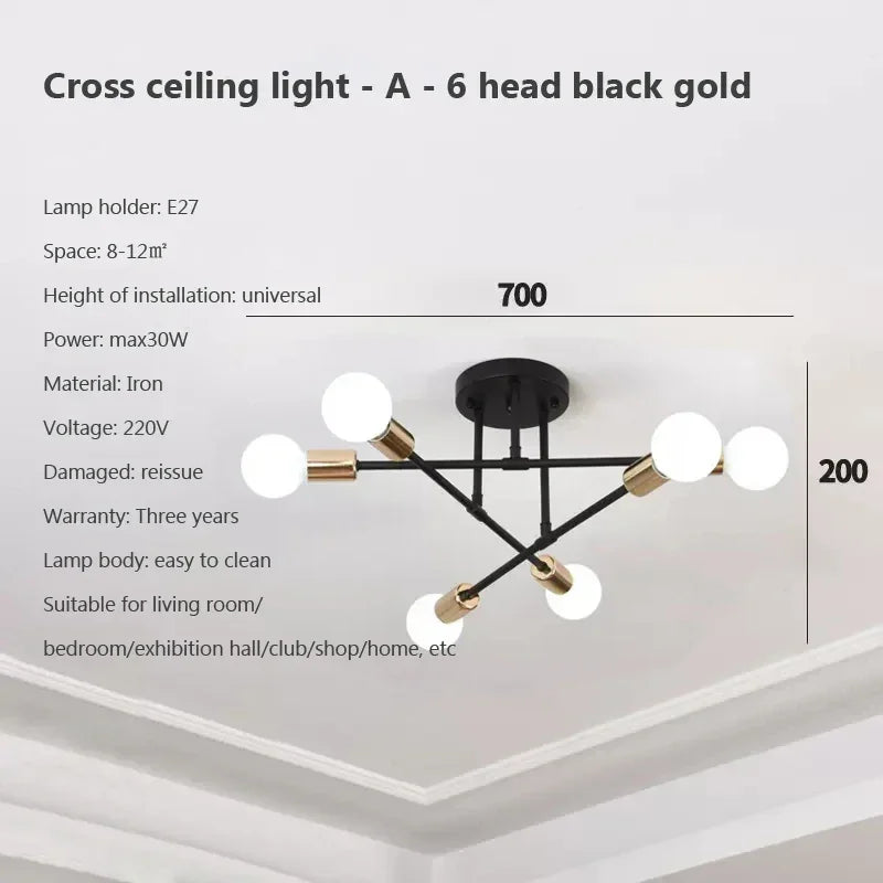 Modern LED Ceiling Light – Minimalist Chandelier for Home Decor
