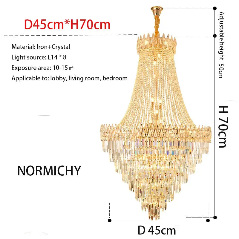 Luxury Crystal Pendant Lamp – Modern Chandelier for Living Room & Hall