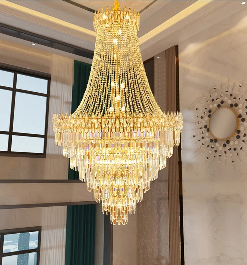 Luxury Crystal Pendant Lamp – Modern Chandelier for Living Room & Hall