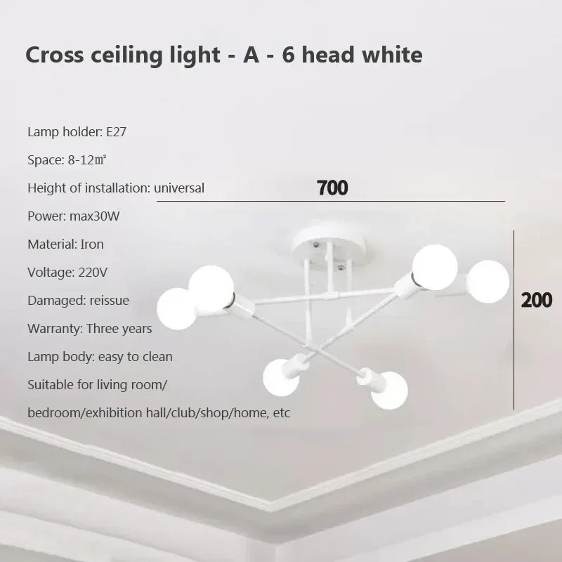 Modern LED Ceiling Light – Minimalist Chandelier for Home Decor