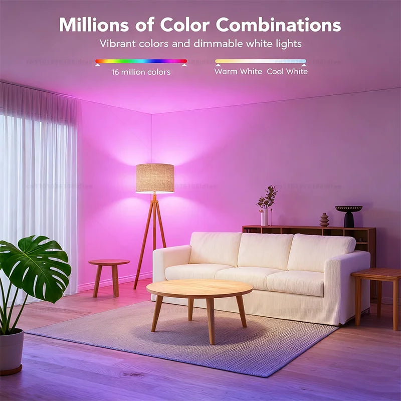 Smart WiFi/Bluetooth LED Bulb – B22 RGB 9W for Alexa & Google Home