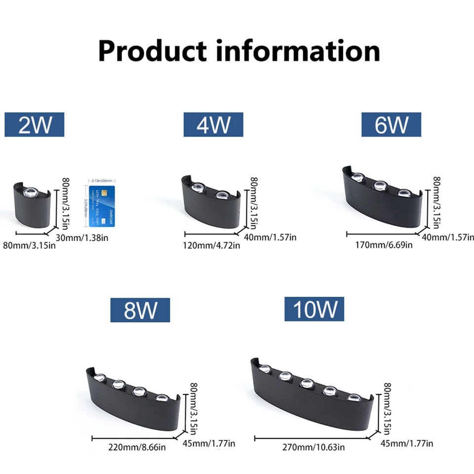 Smart Waterproof LED Wall Lamp – Outdoor Motion Sensor Light, IP66