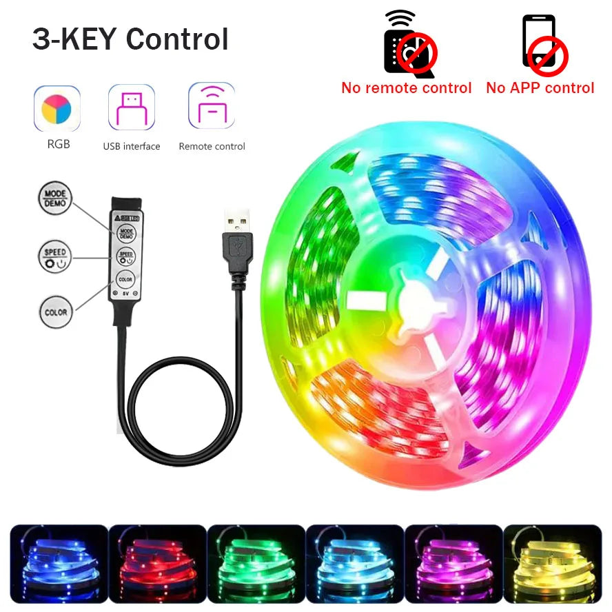 RGB LED Strip Lights – APP Control Tape Light for Room & Bedroom Decor (5–30m)