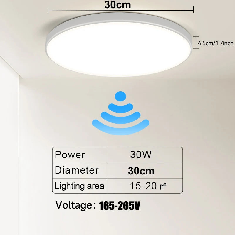 LED Radar Sensing Ceiling Lamp – Smart Motion Sensor Light