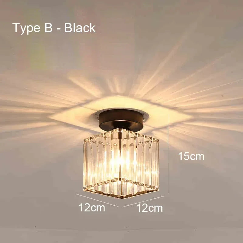 Nordic LED Acrylic Ceiling Lamp – E27, 3-Color Mode