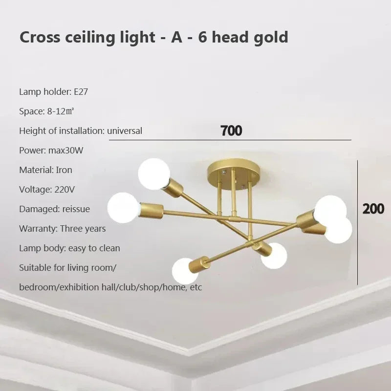 Modern LED Ceiling Light – Minimalist Chandelier for Home Decor