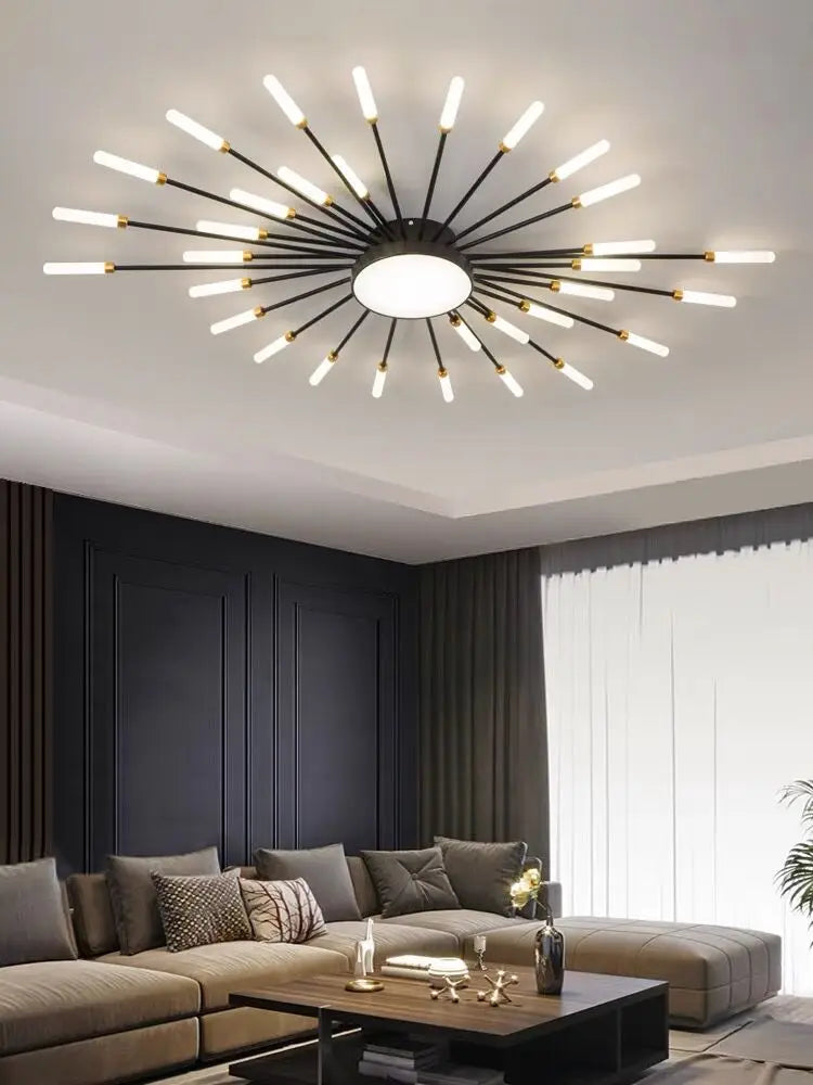 Modern Fireworks LED Ceiling Light – Creative Chandelier for Living & Dining Room