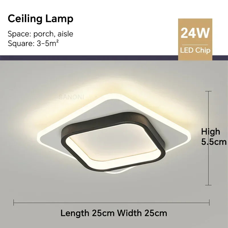Modern LED Ceiling Light – Elegant Fixture for Hallway & Staircase