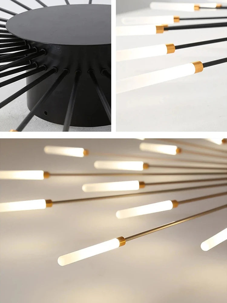 Modern Fireworks LED Ceiling Light – Creative Chandelier for Living & Dining Room