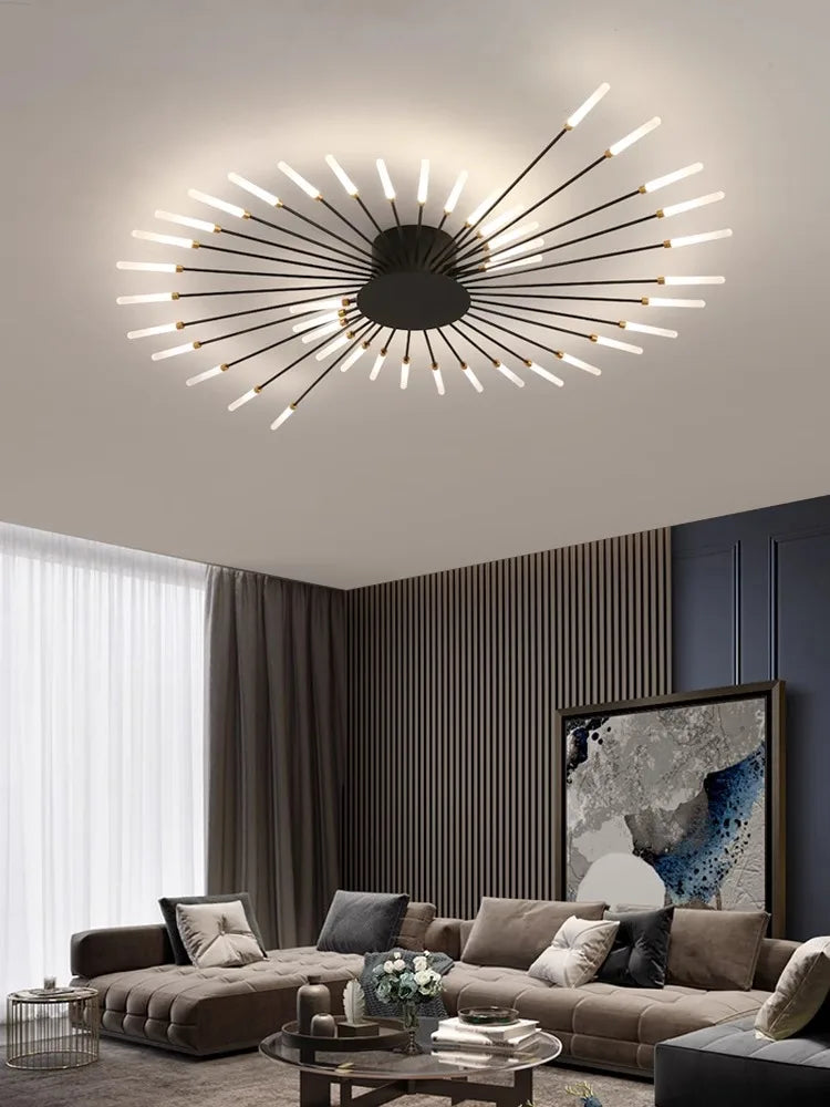 Modern Fireworks LED Ceiling Light – Creative Chandelier for Living & Dining Room