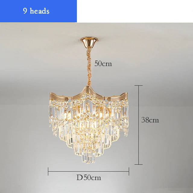 Modern LED Crystal Ceiling Chandelier – Elegant Pendant Light Fixture