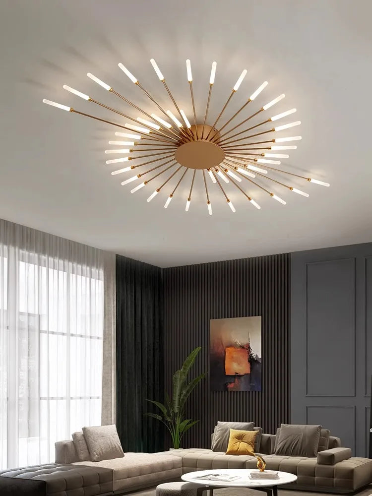 Modern Fireworks LED Ceiling Light – Creative Chandelier for Living & Dining Room