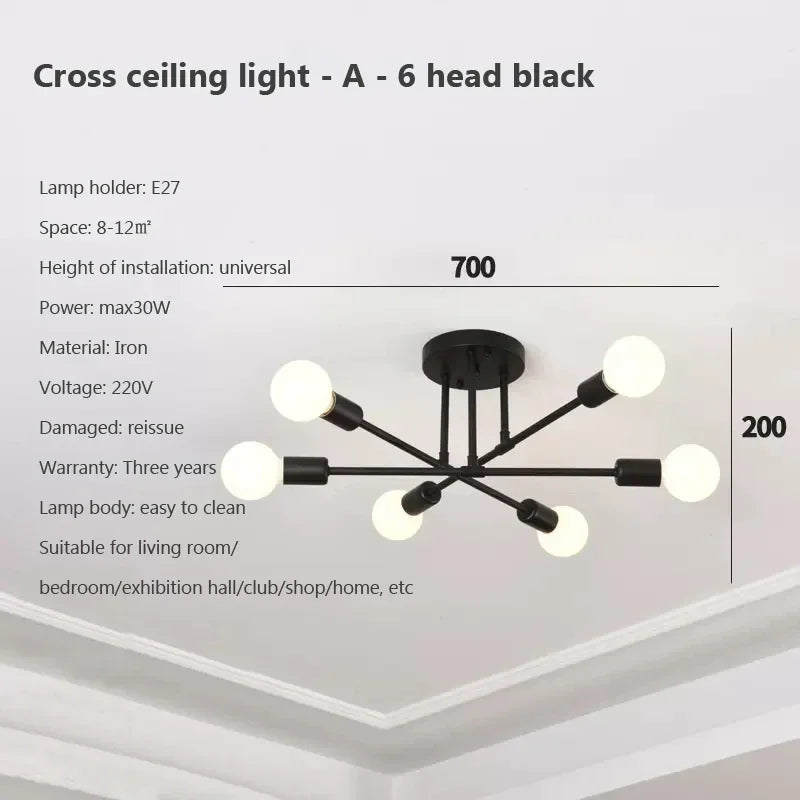 Modern LED Ceiling Light – Minimalist Chandelier for Home Decor
