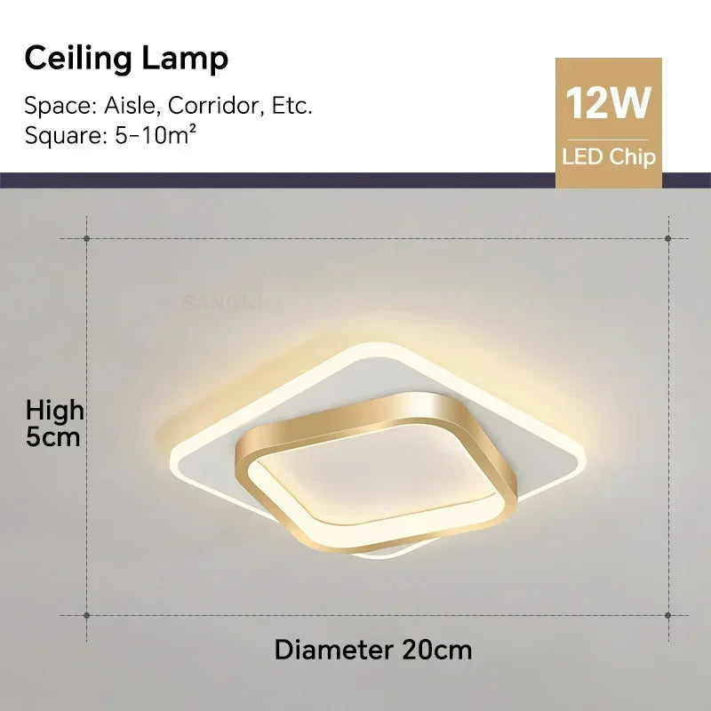Modern LED Ceiling Light – Elegant Fixture for Hallway & Staircase