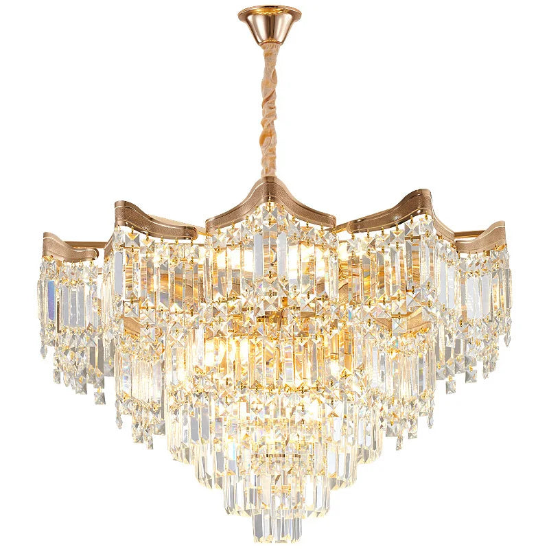 Modern LED Crystal Ceiling Chandelier – Elegant Pendant Light Fixture
