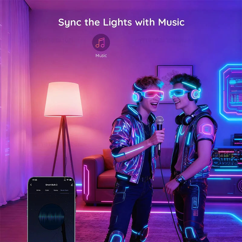 Smart WiFi/Bluetooth LED Bulb – B22 RGB 9W for Alexa & Google Home