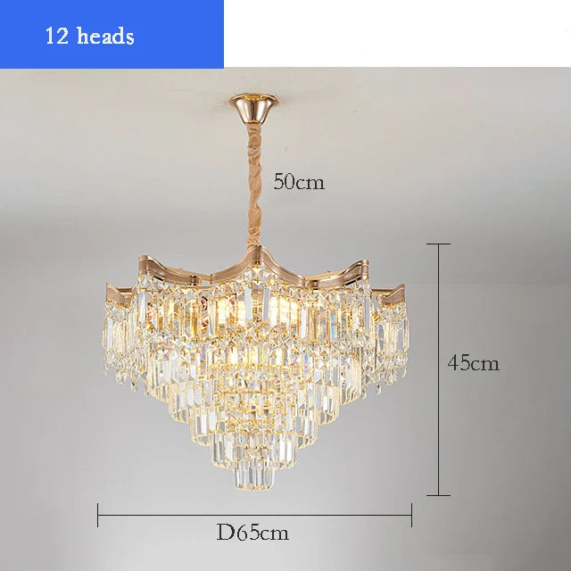 Modern LED Crystal Ceiling Chandelier – Elegant Pendant Light Fixture