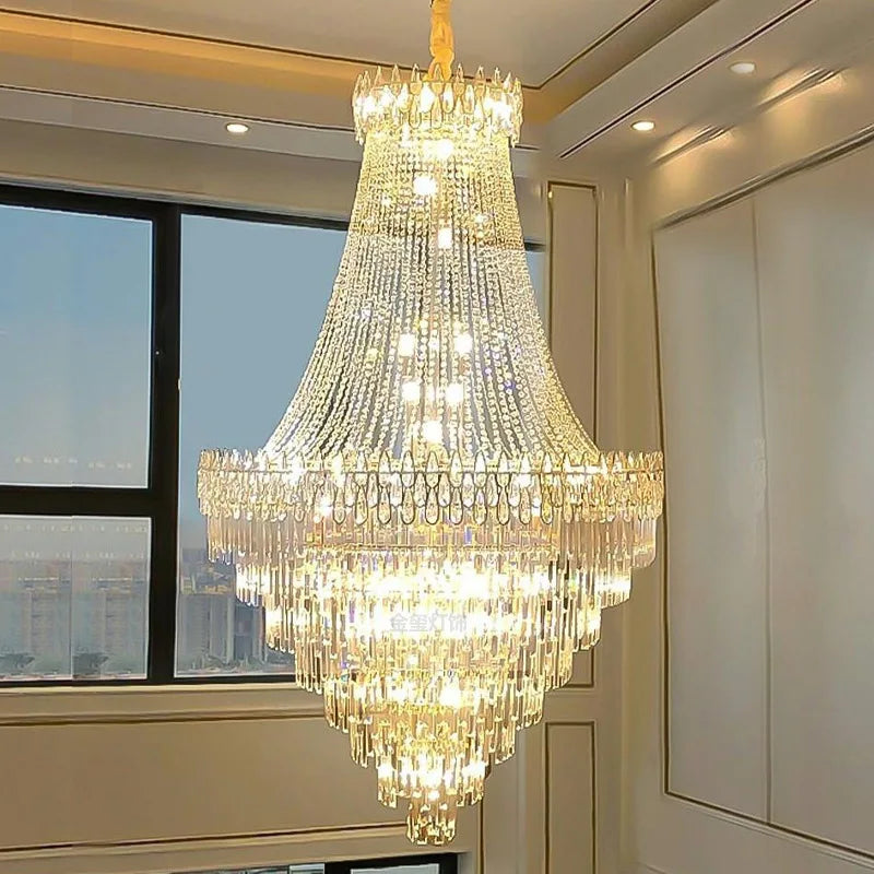Luxury Crystal Pendant Lamp – Modern Chandelier for Living Room & Hall