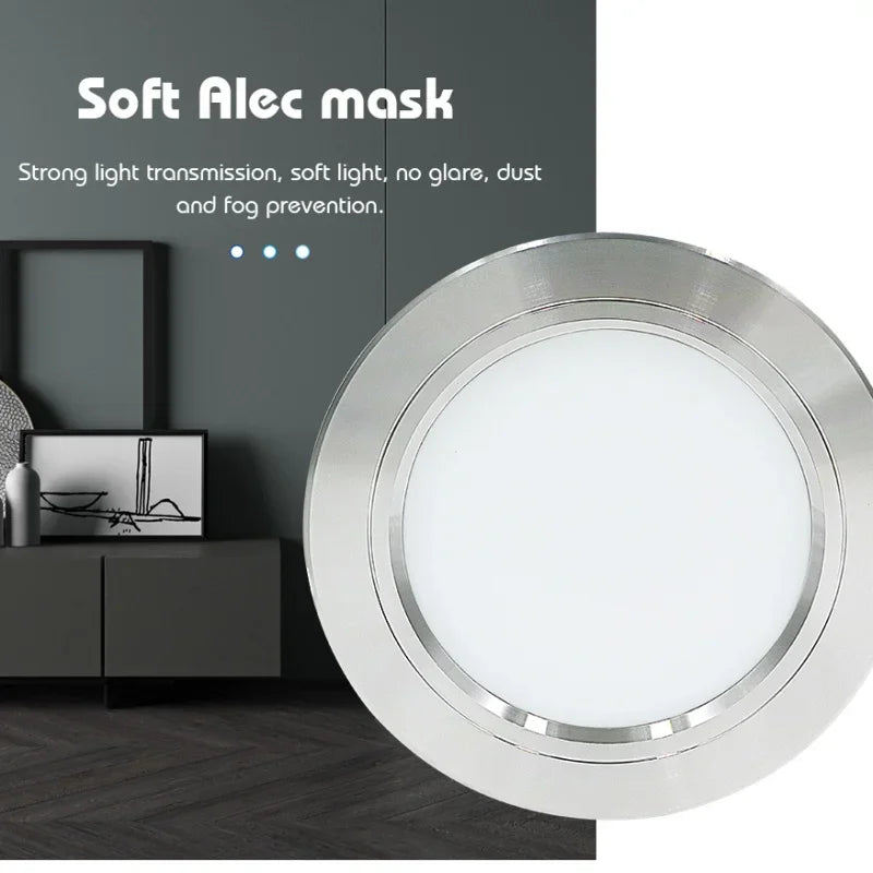 4PCS LED Ceiling Lamps – Recessed Downlight Panels (5W–18W)