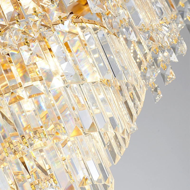 Modern LED Crystal Ceiling Chandelier – Elegant Pendant Light Fixture