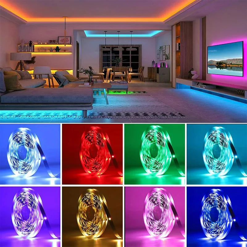 RGB LED Strip Lights – APP Control Tape Light for Room & Bedroom Decor (5–30m)