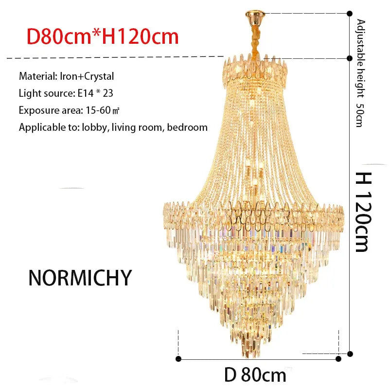 Luxury Crystal Pendant Lamp – Modern Chandelier for Living Room & Hall