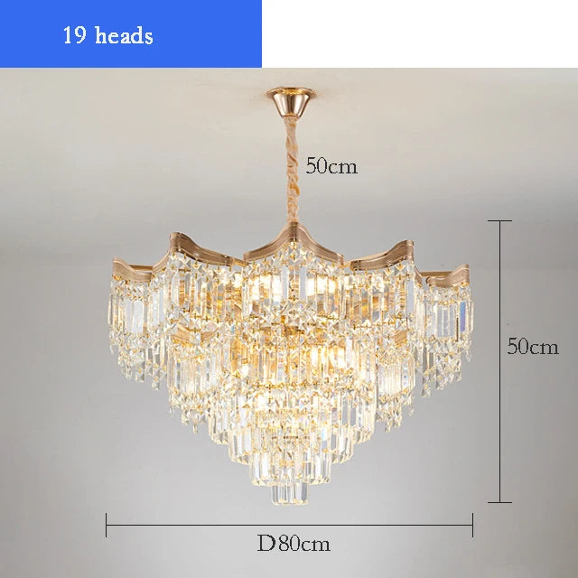 Modern LED Crystal Ceiling Chandelier – Elegant Pendant Light Fixture