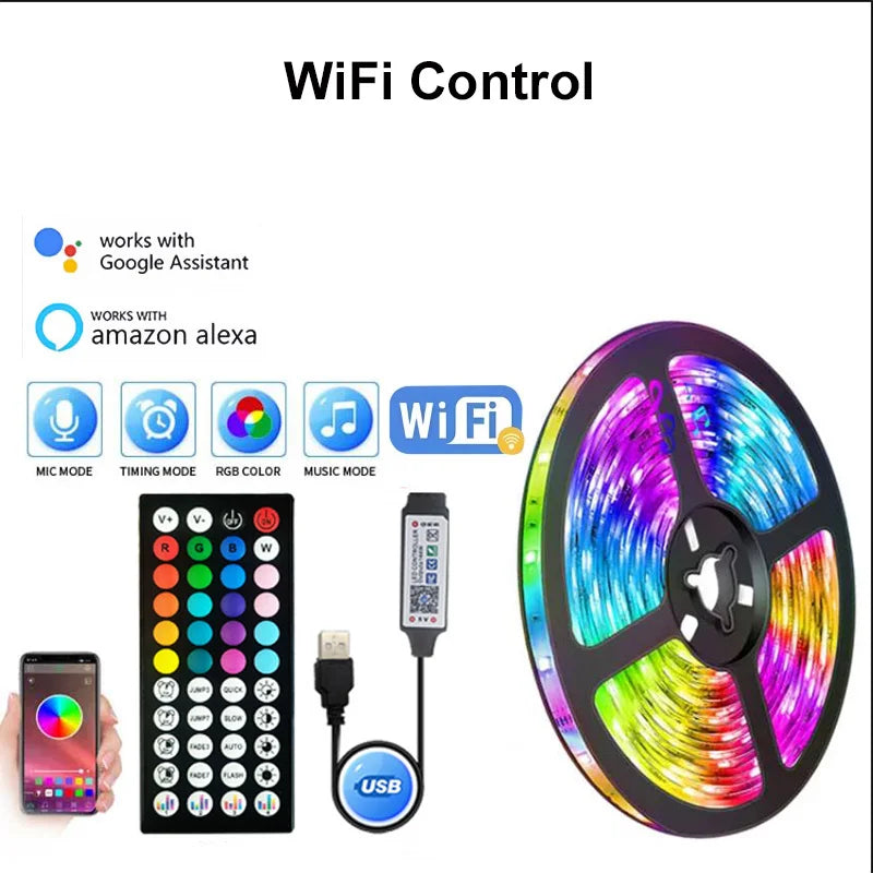 Bluetooth RGB LED Strip Lights – SMD 5050 with APP & Remote Control