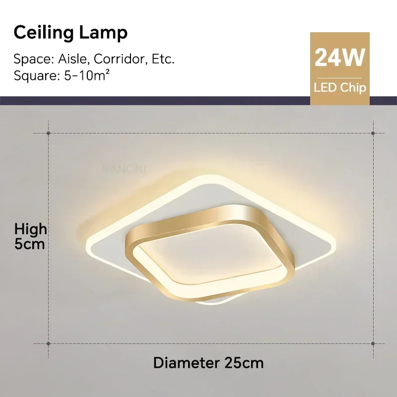 Modern LED Ceiling Light – Elegant Fixture for Hallway & Staircase