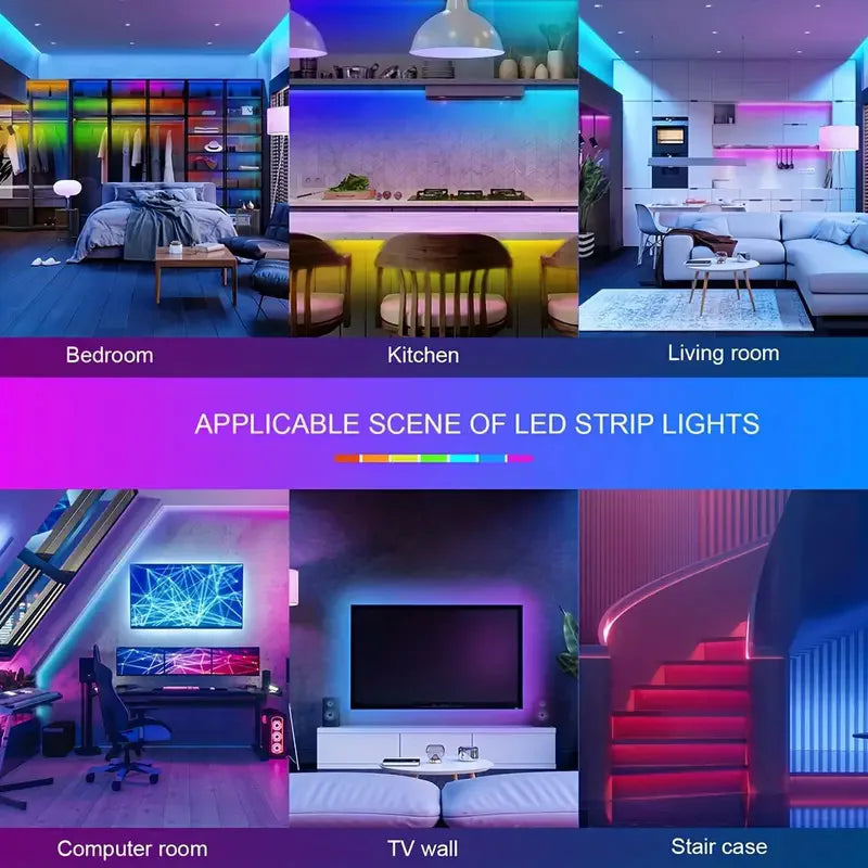 Bluetooth RGB LED Strip Lights – SMD 5050 with APP & Remote Control
