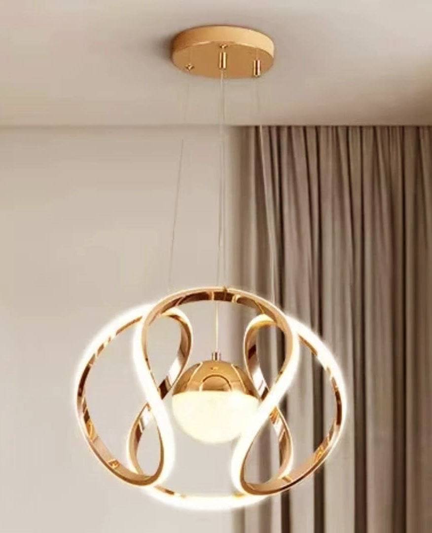 Modern geometric design chandelier consisting of square LED rings suspended by thin wires, 3 gradient lighting colors, Chandelier LED  that is compatible with interior spaces, ideal for the living room and dining room
