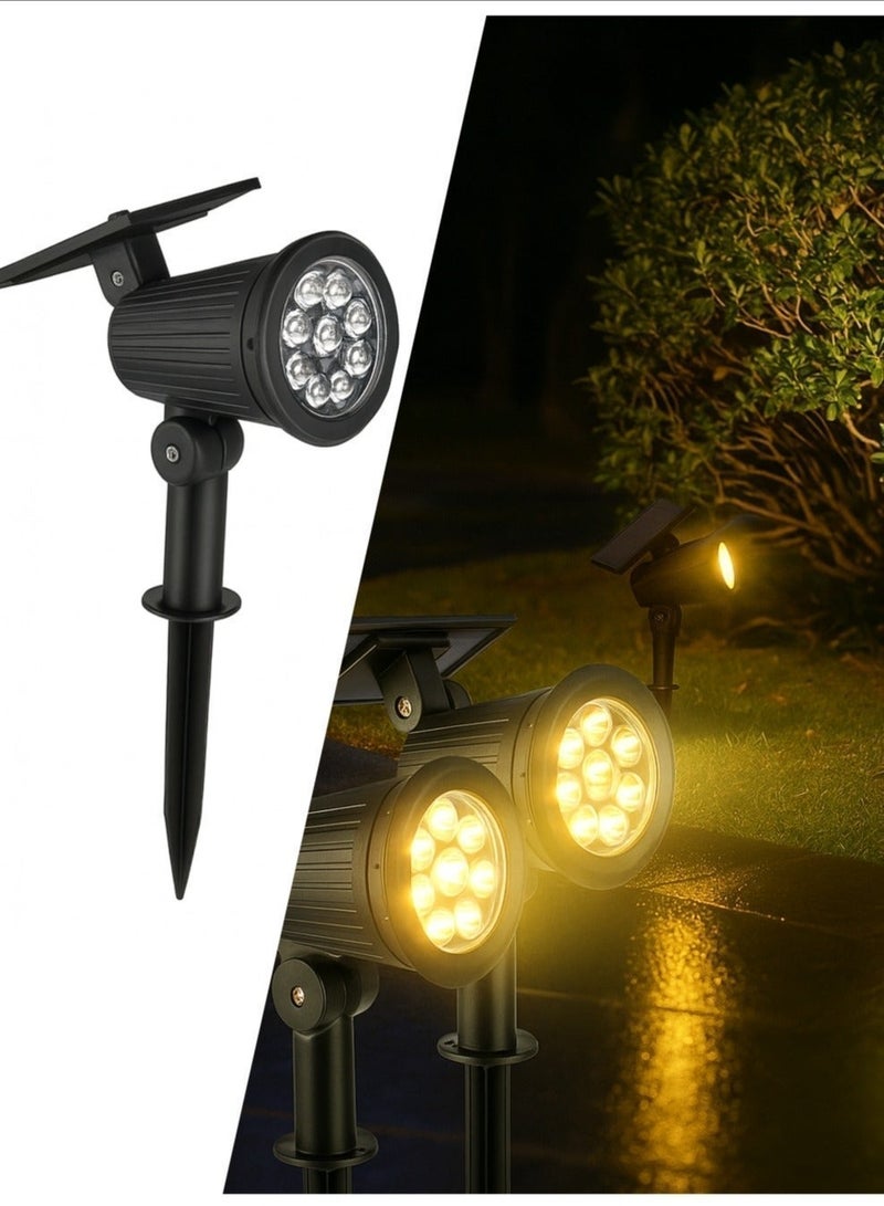 الثريات مصباح حديقة بالطاقة الشمسية 7 واط LED عالي السطوع مقاوم للماء – كشاف إنارة خارجية للحدائق والممرات والسور والحديقة والديكور الخارجي