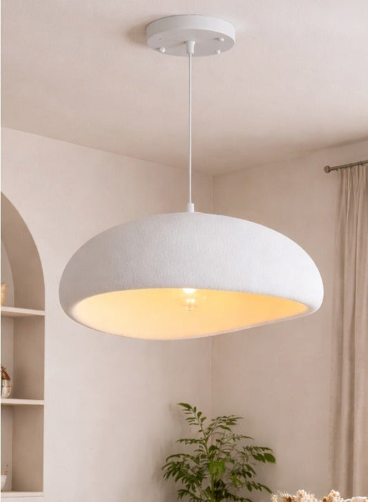 الثريات مصباح معلق مودرن أبيض 50 سم – إضاءة سقف دائرية كبيرة بتصميم عصري لغرفة المعيشة والصالات الواسعة
