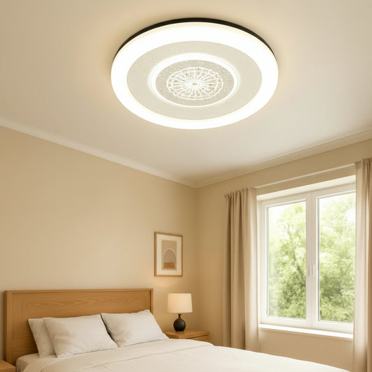 Modern Round LED Ceiling Light 50cm 3-Color  |  مصباح سقف LED دائري مودرن 50 سم ثلاثي الألوان